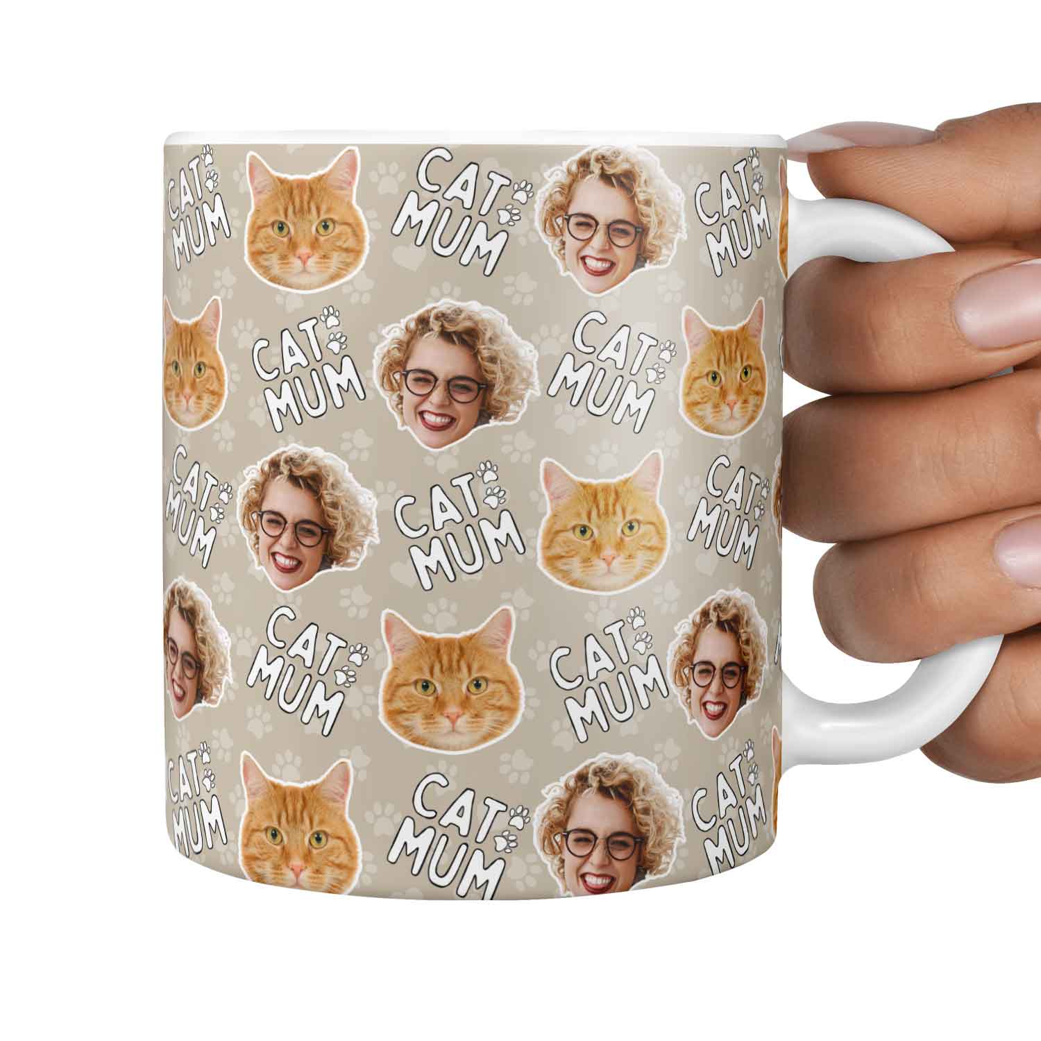 Cat Mum Duo Personalised Photo Mug
