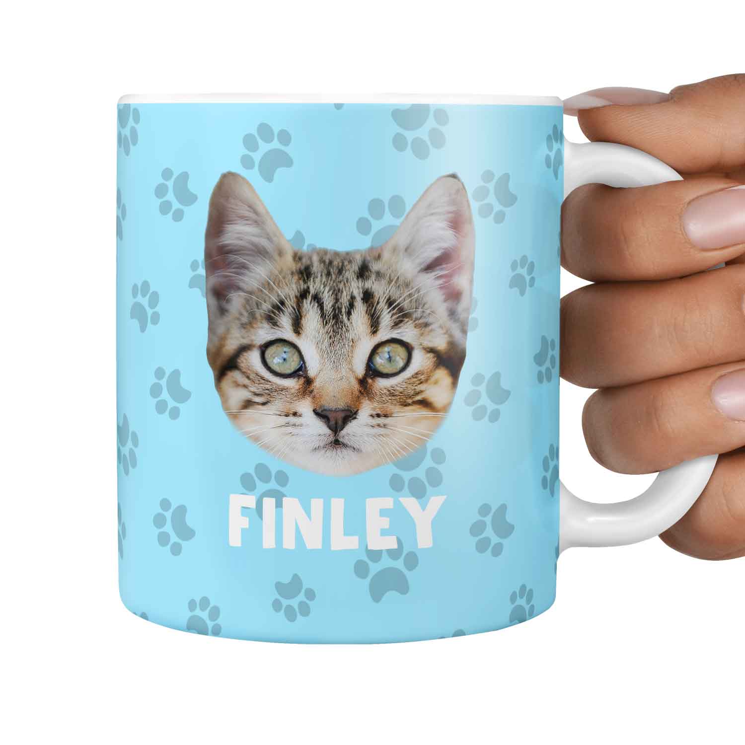 Your Cat (Name) Personalised Face Mug