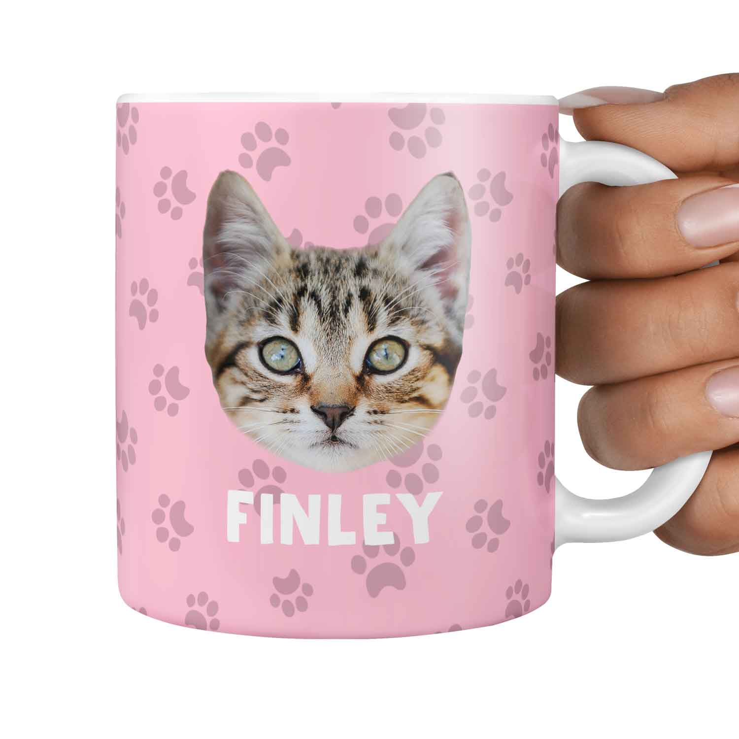 Your Cat (Name) Personalised Face Mug