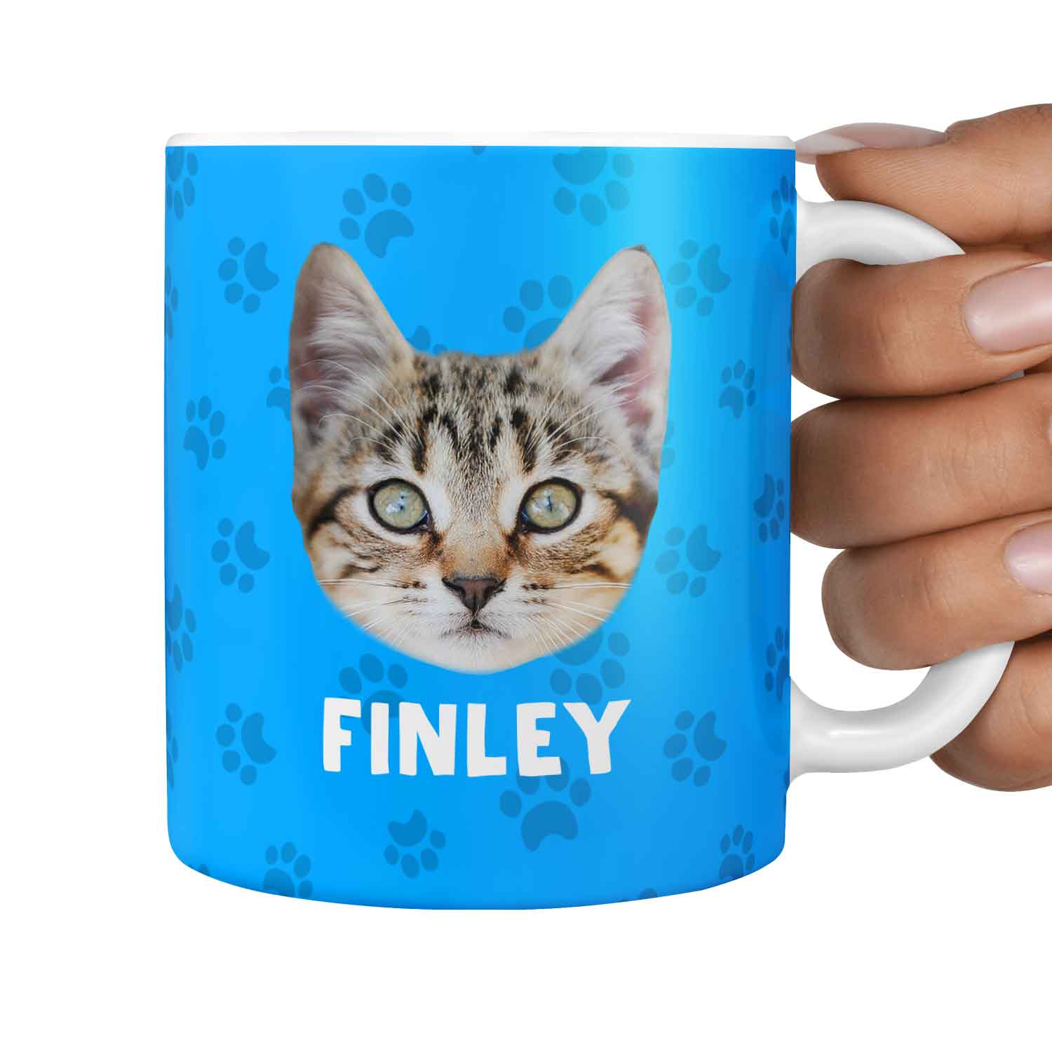 Your Cat (Name) Personalised Face Mug