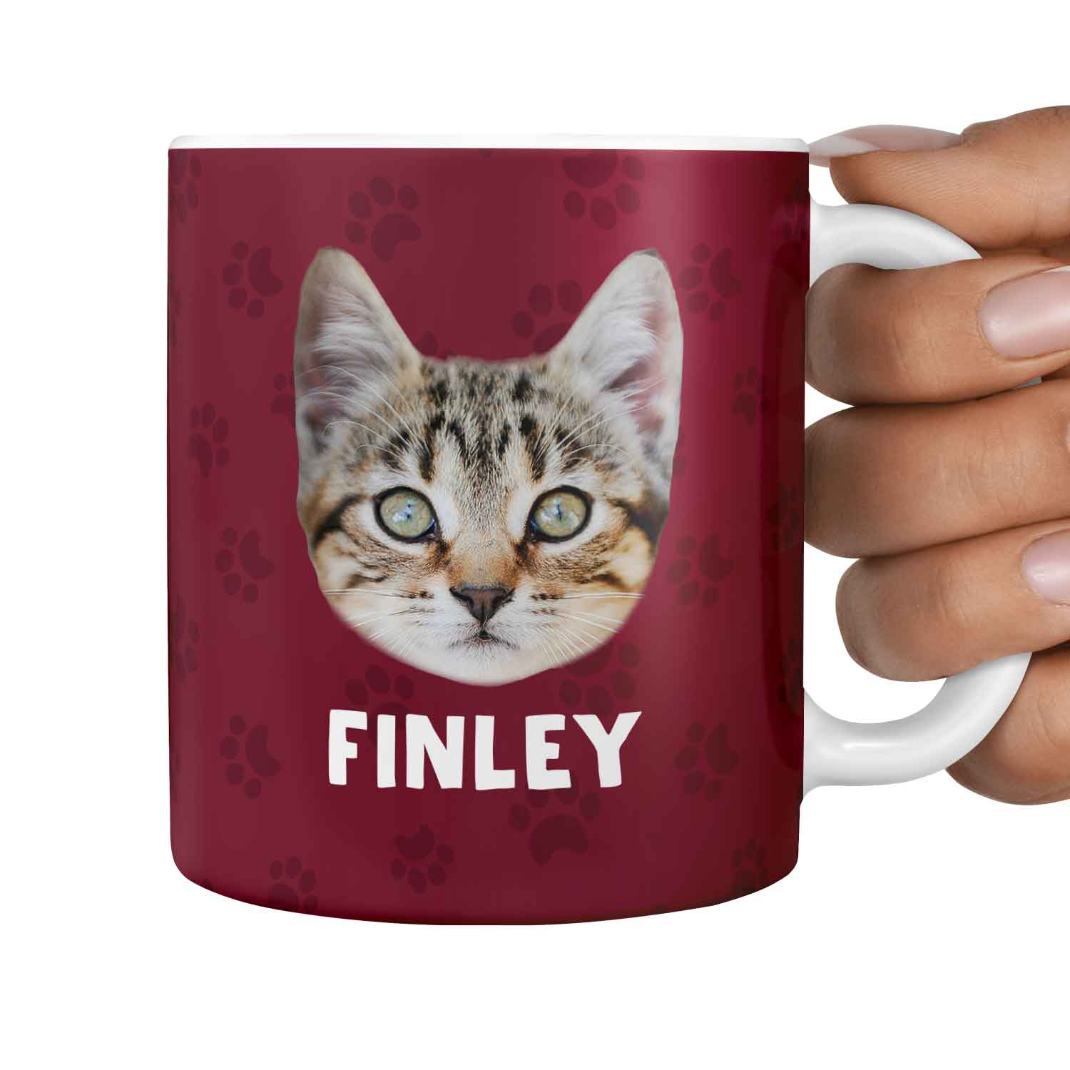 Your Cat (Name) Personalised Face Mug