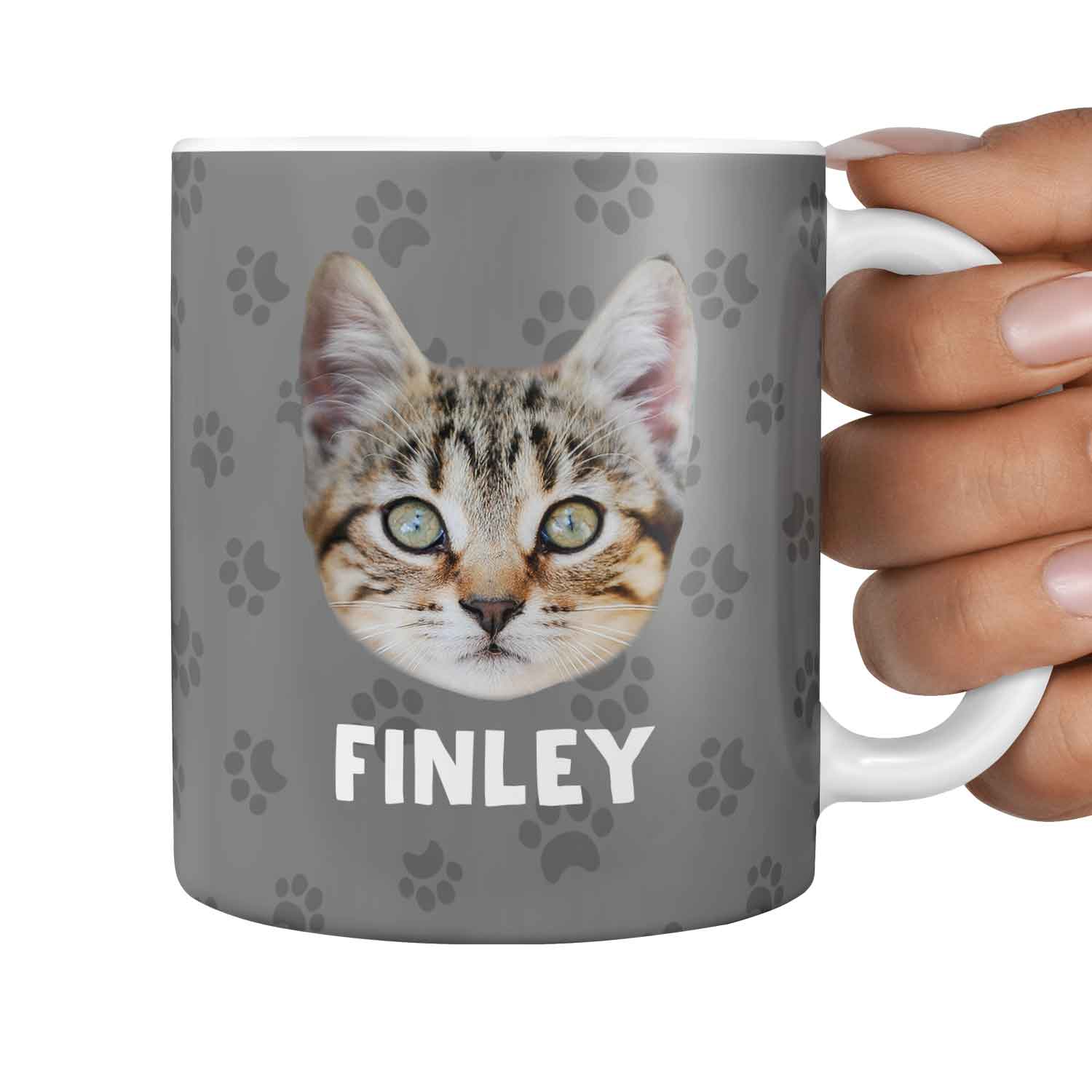 Your Cat (Name) Personalised Face Mug