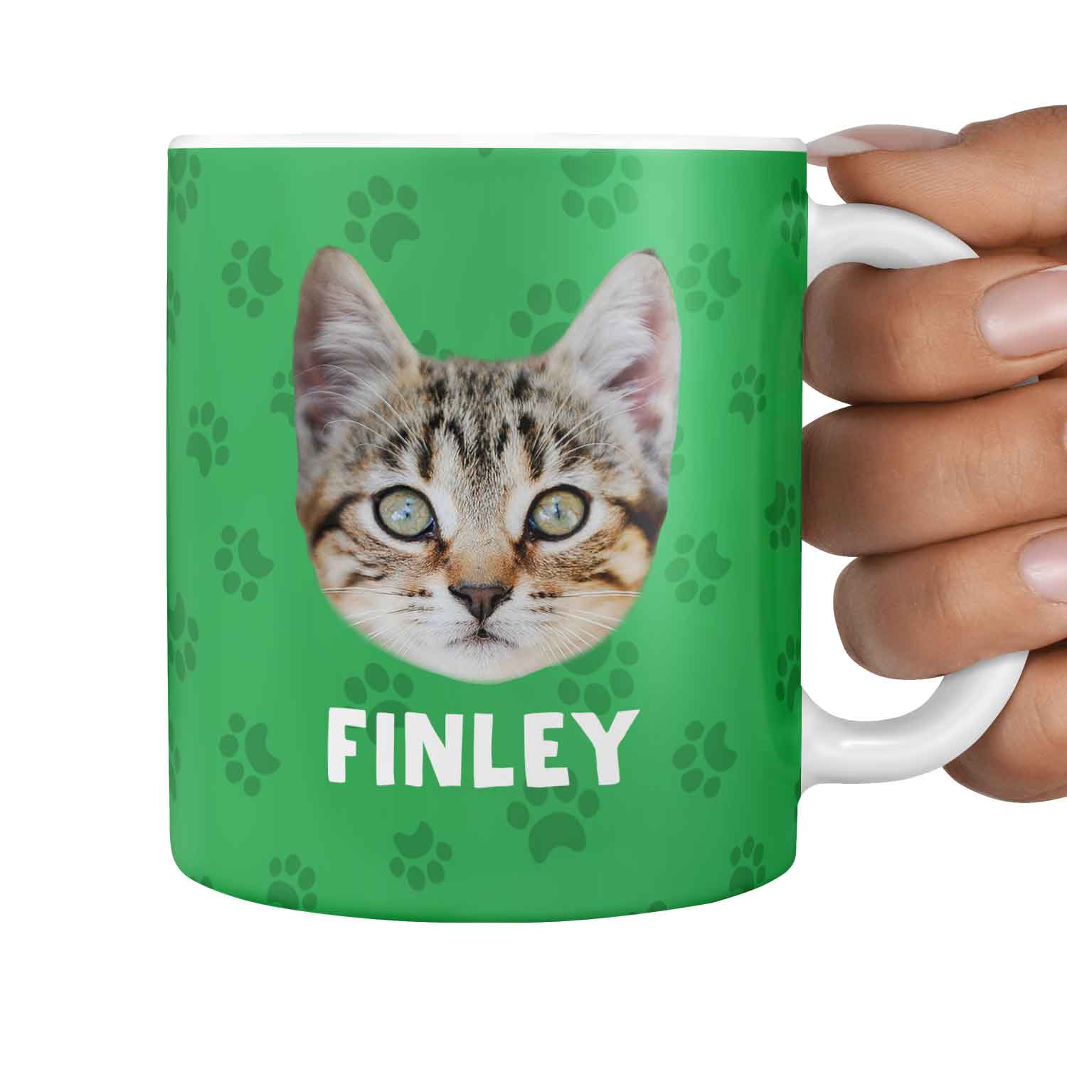 Your Cat (Name) Personalised Face Mug
