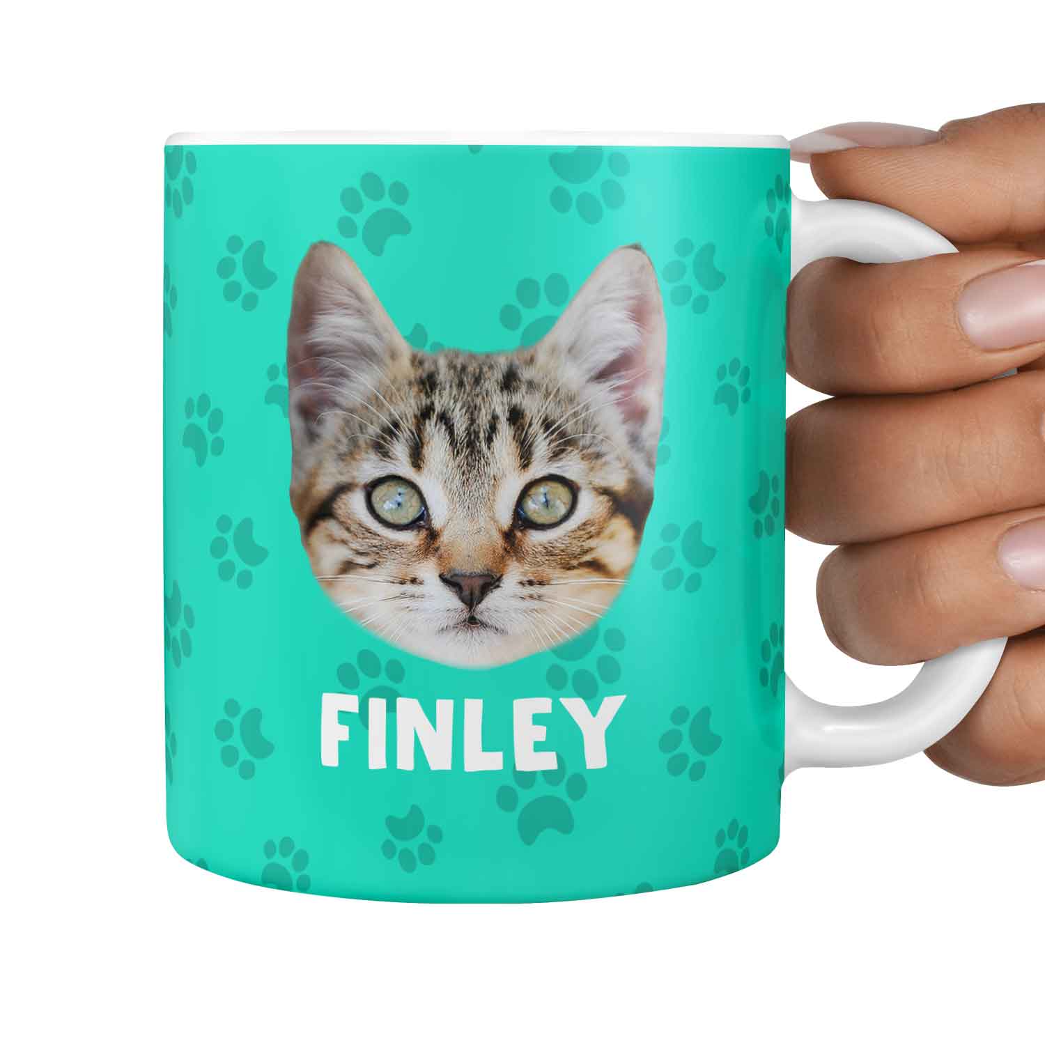 Your Cat (Name) Personalised Face Mug