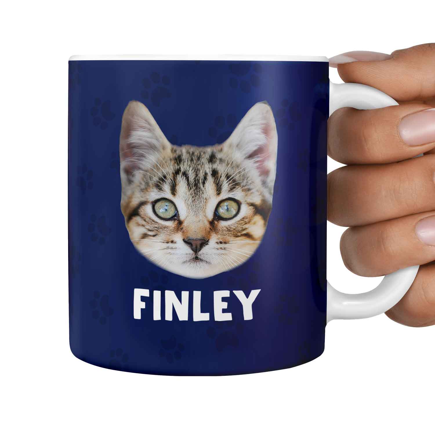 Your Cat (Name) Personalised Face Mug