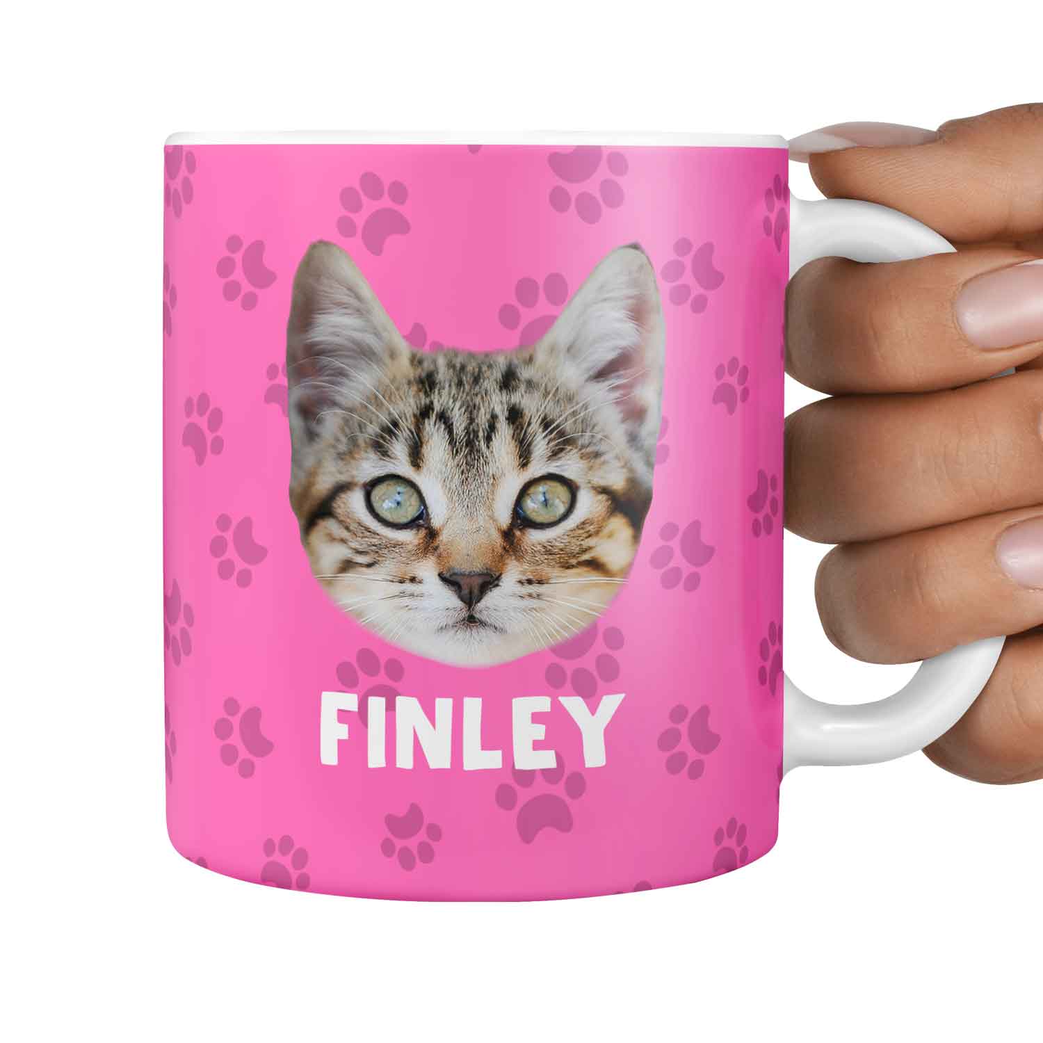 Your Cat (Name) Personalised Face Mug