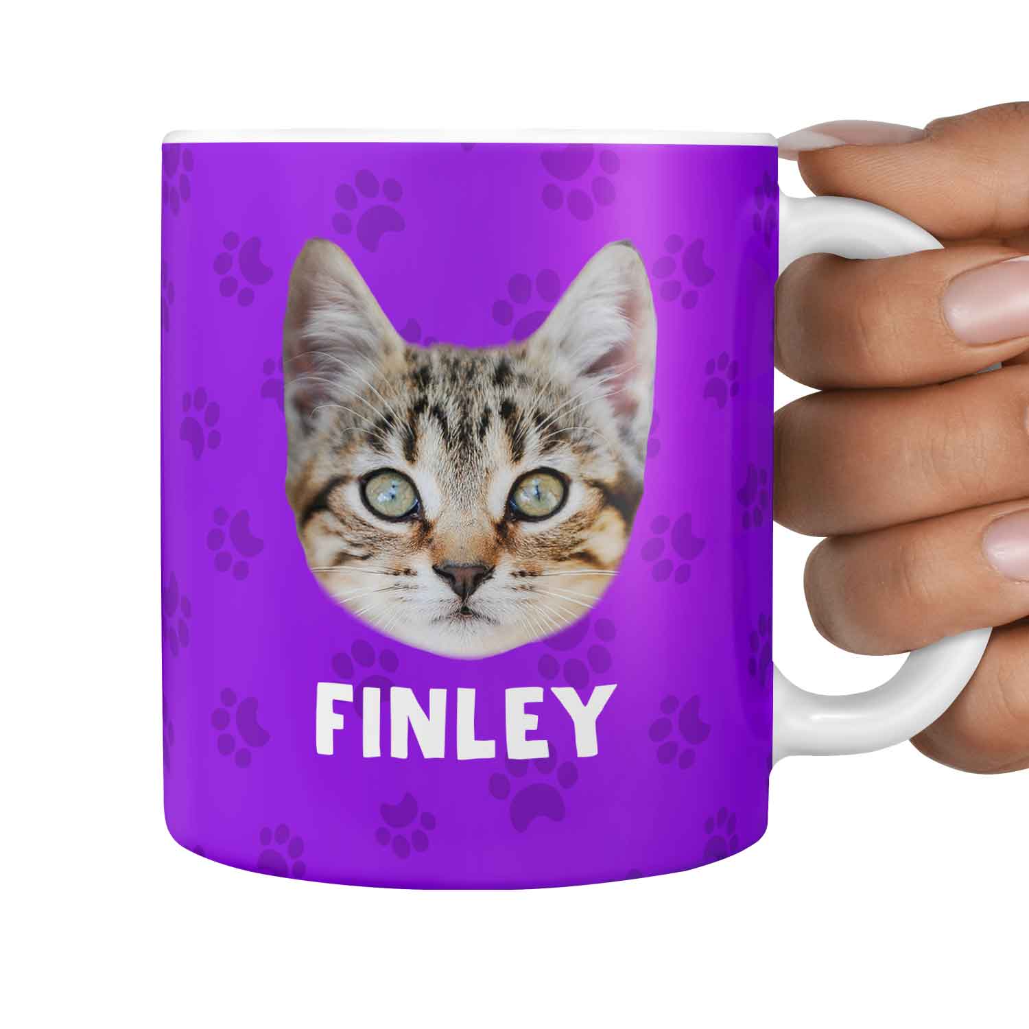 Your Cat (Name) Personalised Face Mug