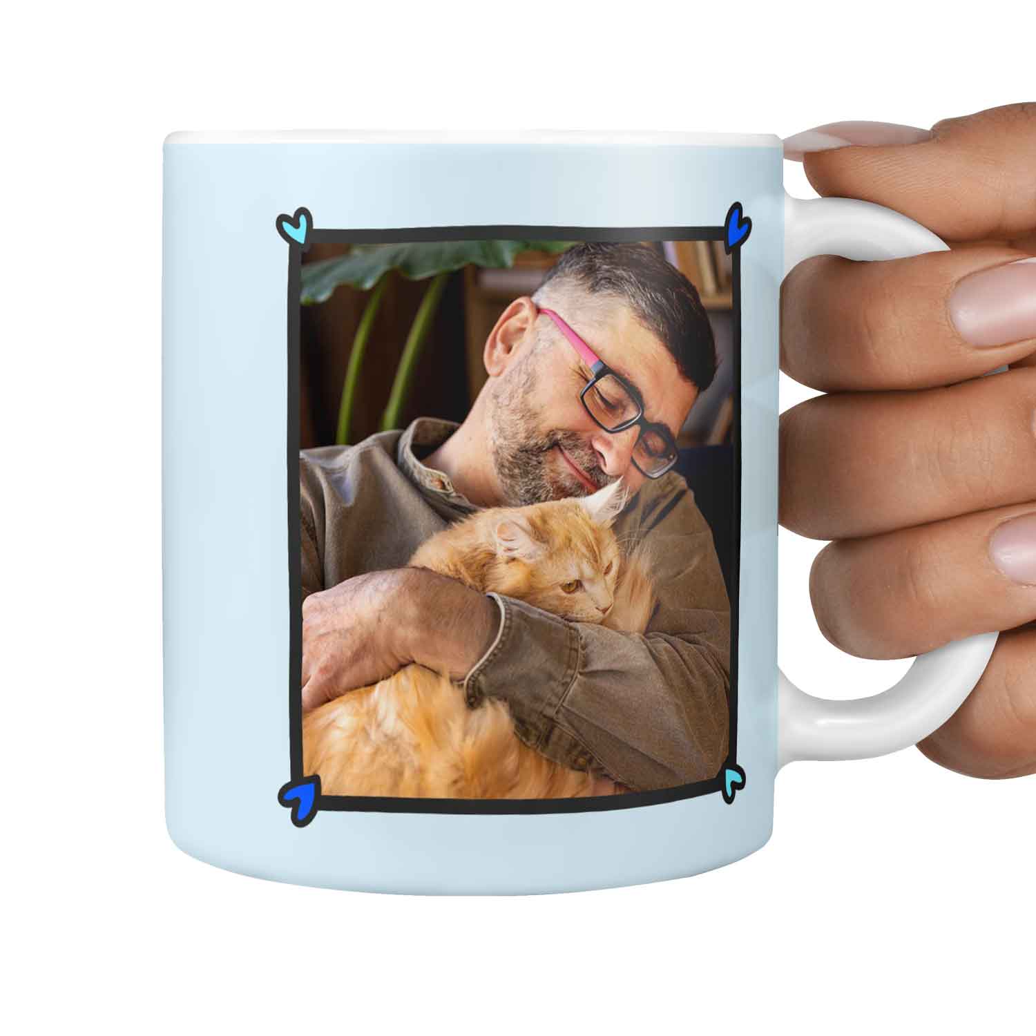 World's Best Cat Dad Photo Frame Personalised Mug