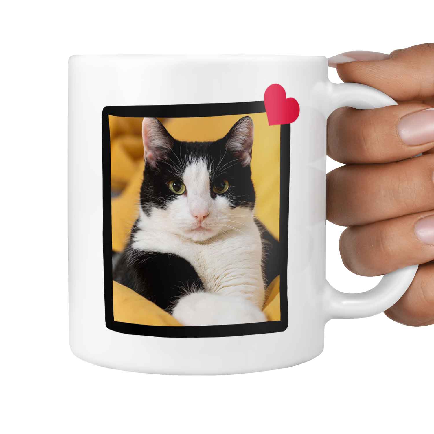 I Love My Cat Photo Frame Personalised Mug