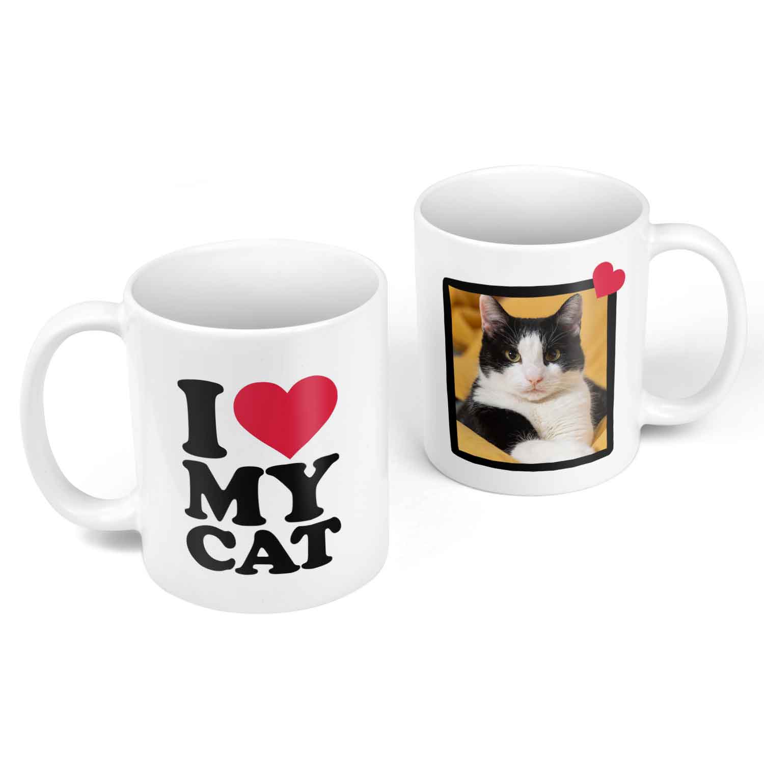 I Love My Cat Photo Frame Personalised Mug