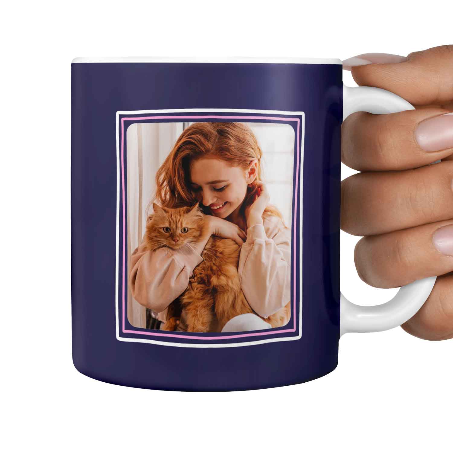 Best Cat Mama Photo Frame Personalised Mug