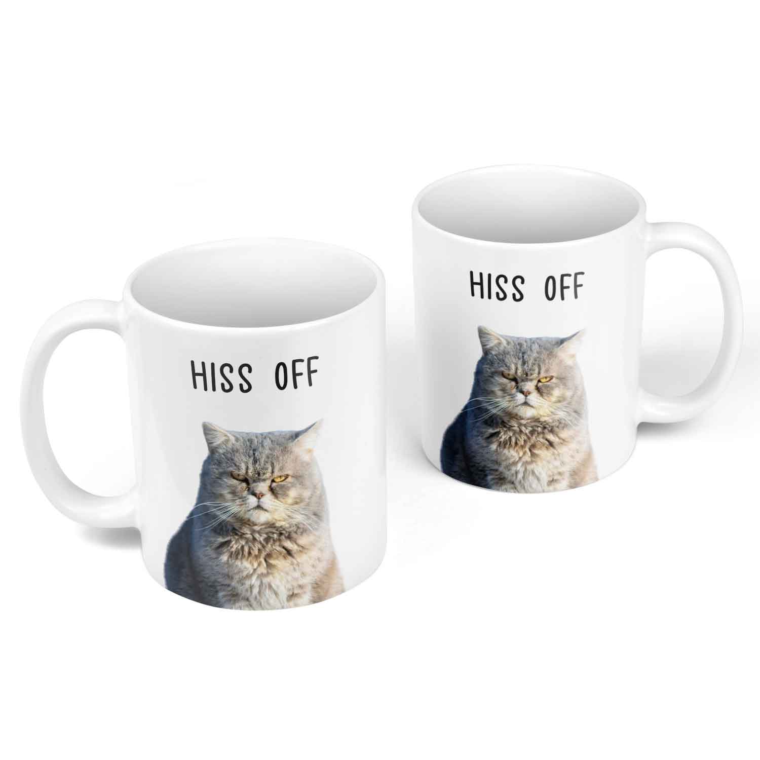 HISS OFF Funny Personalised Cat Mug