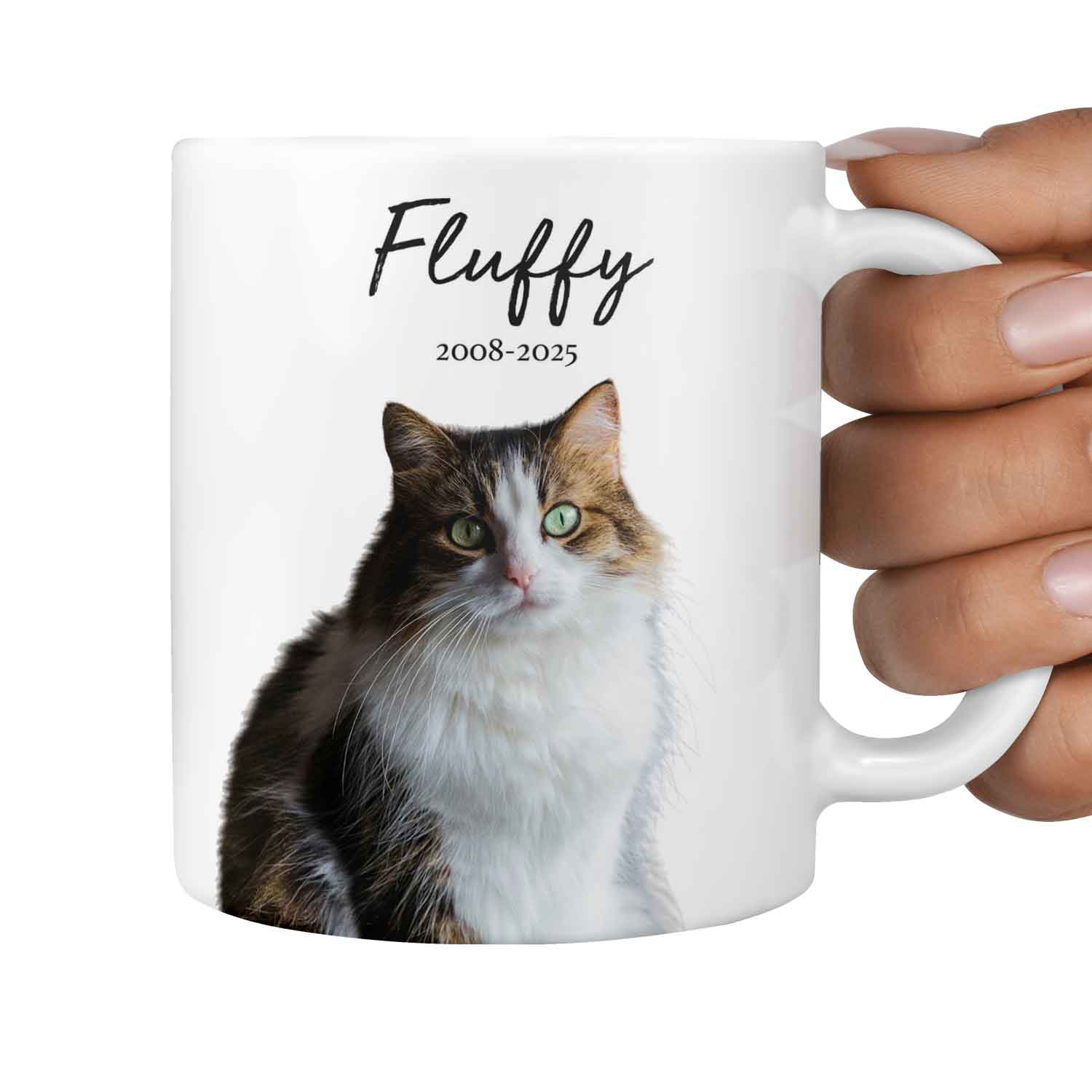 Your Cat (Name & Date) Personalised Memorial Mug