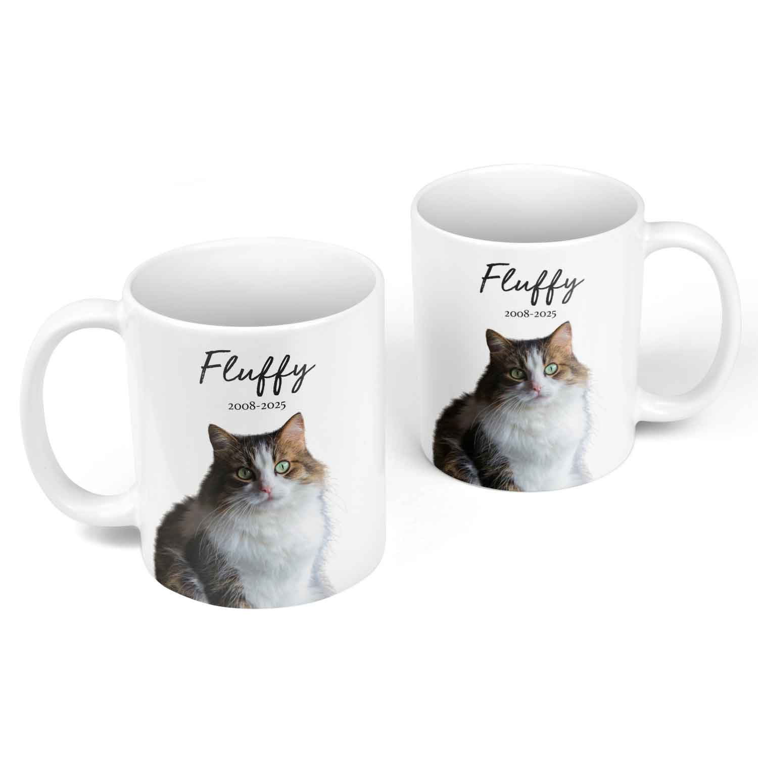 Your Cat (Name & Date) Personalised Memorial Mug