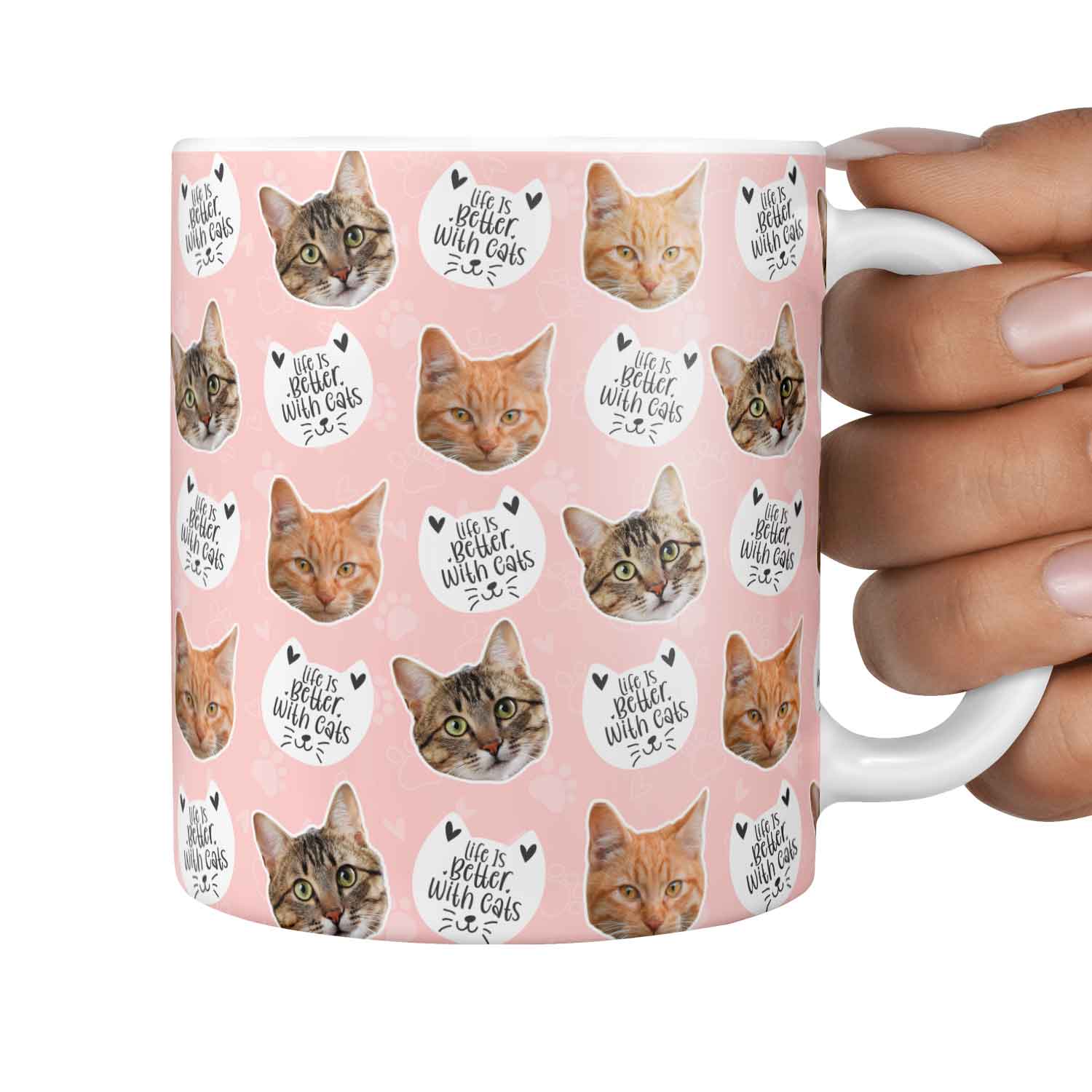 Life Is Better With Cats Personalised Mug