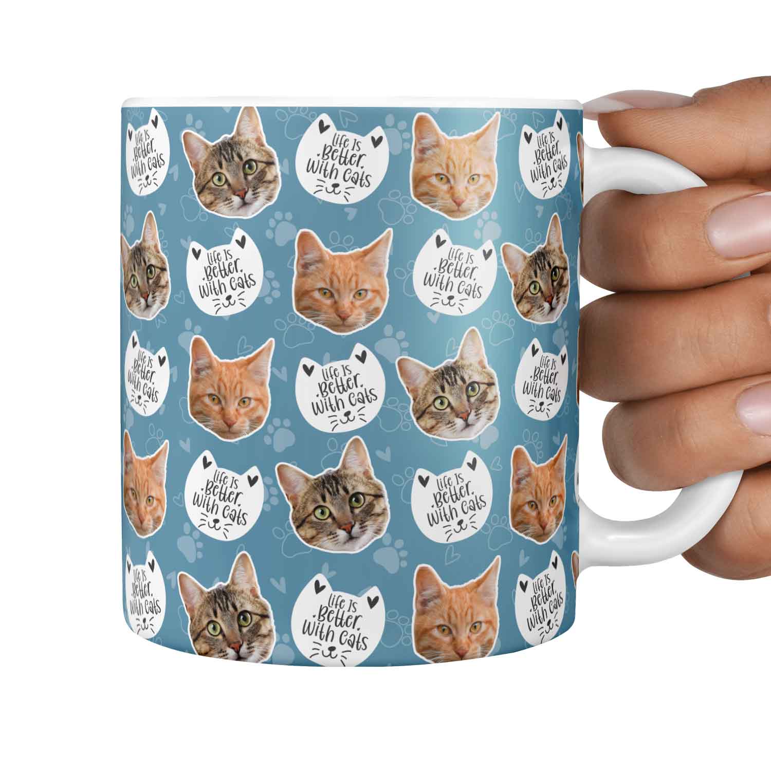 Life Is Better With Cats Personalised Mug