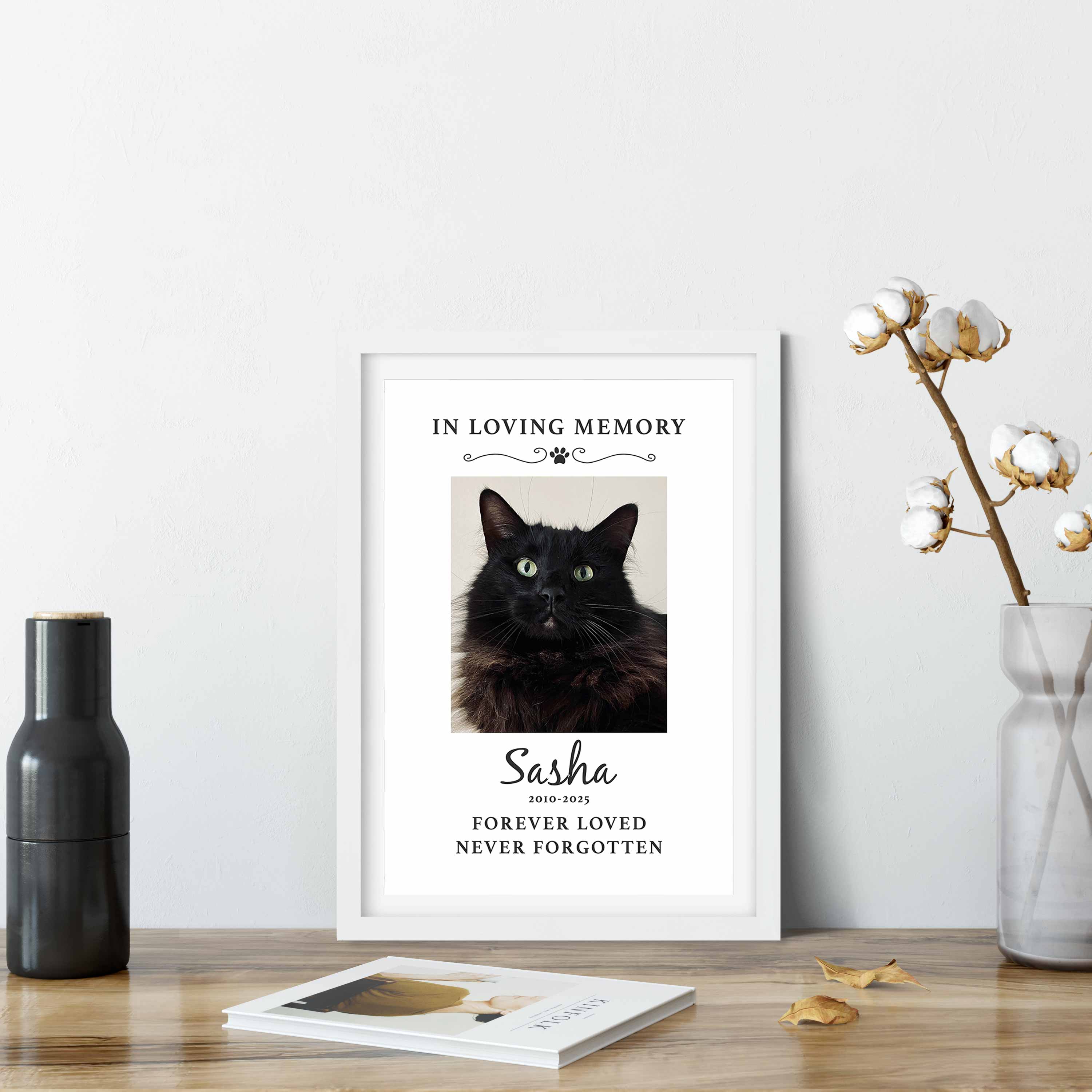 In Loving Memory of (Cat Name) Memorial Print