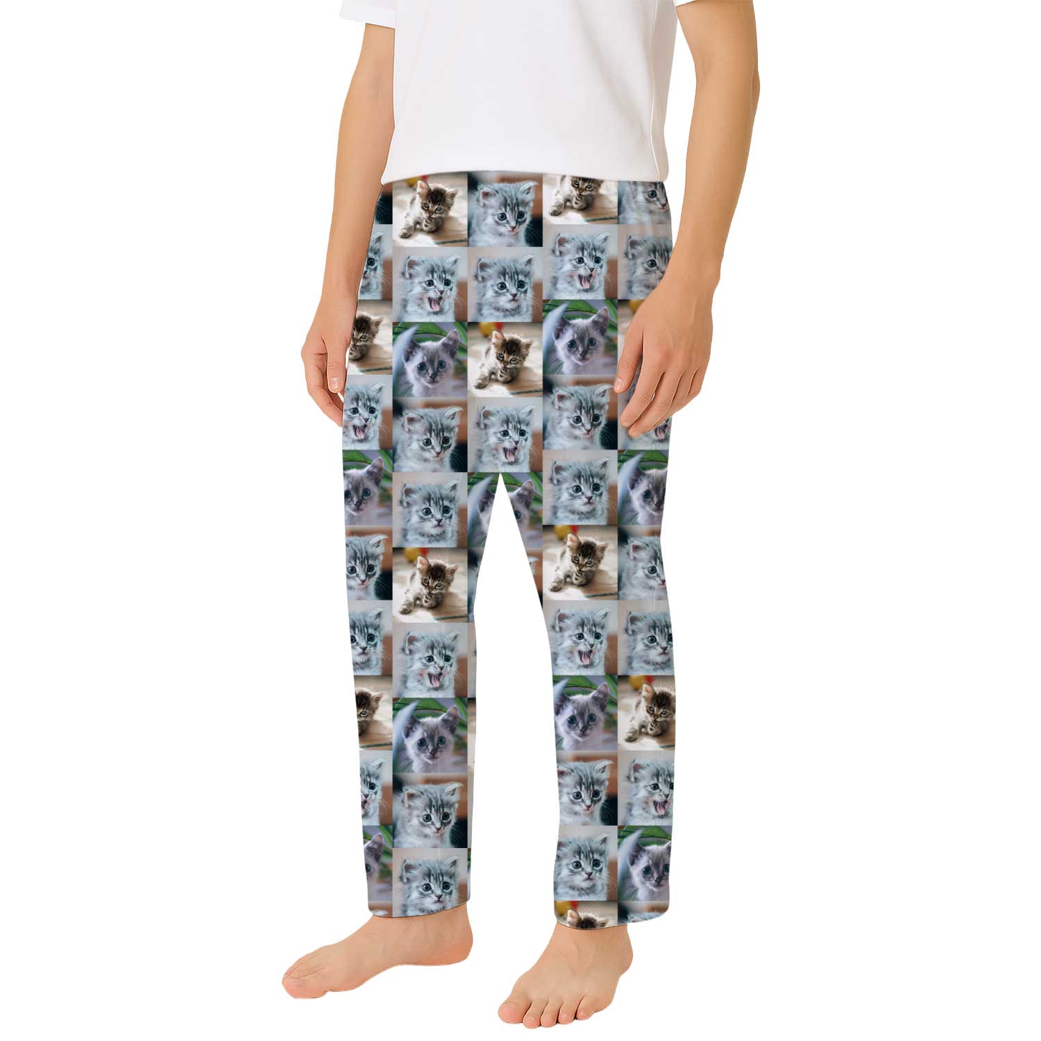 Men's Photo Collage Personalised PJ Bottoms