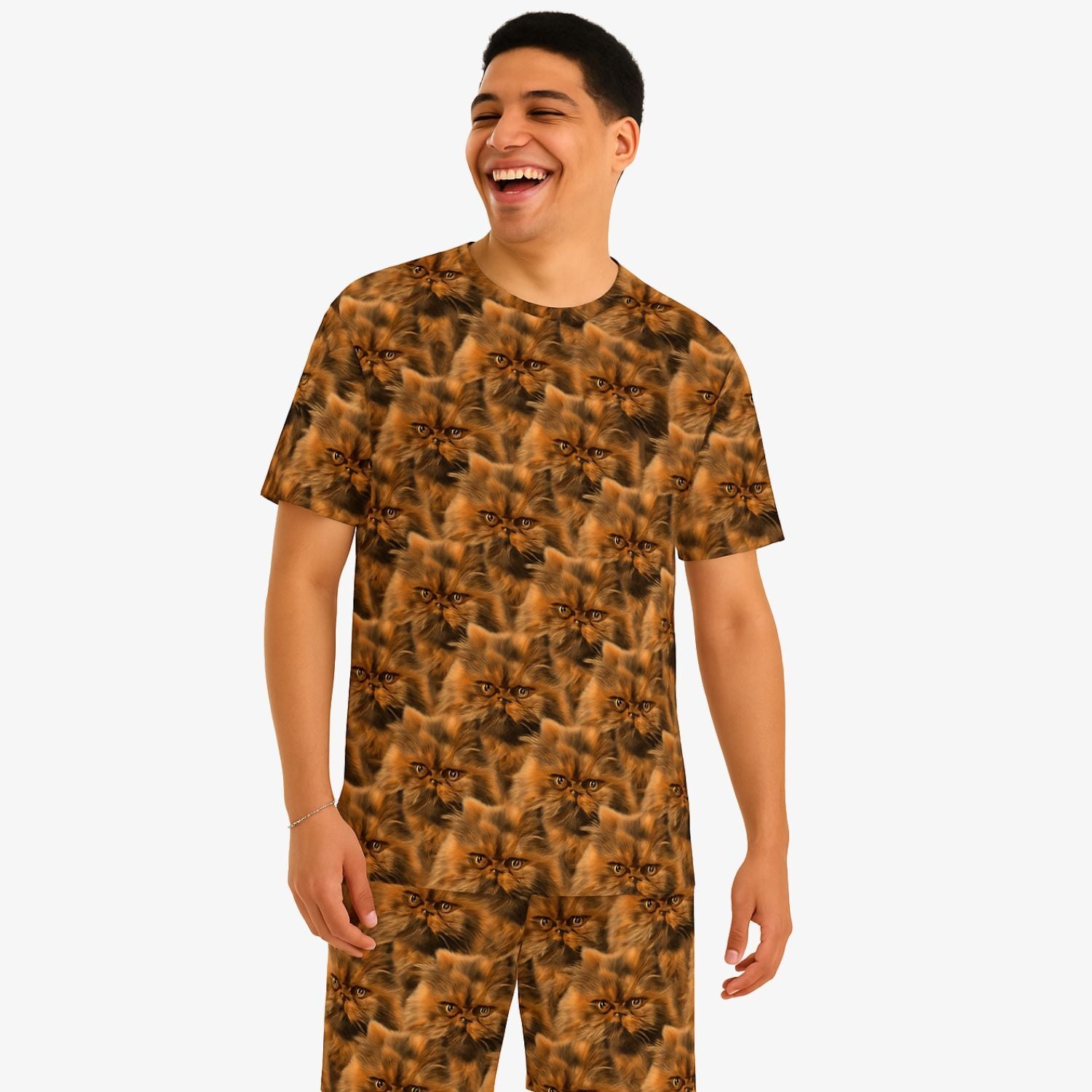 Men's Cat Mash Pyjamas - Trouser Set