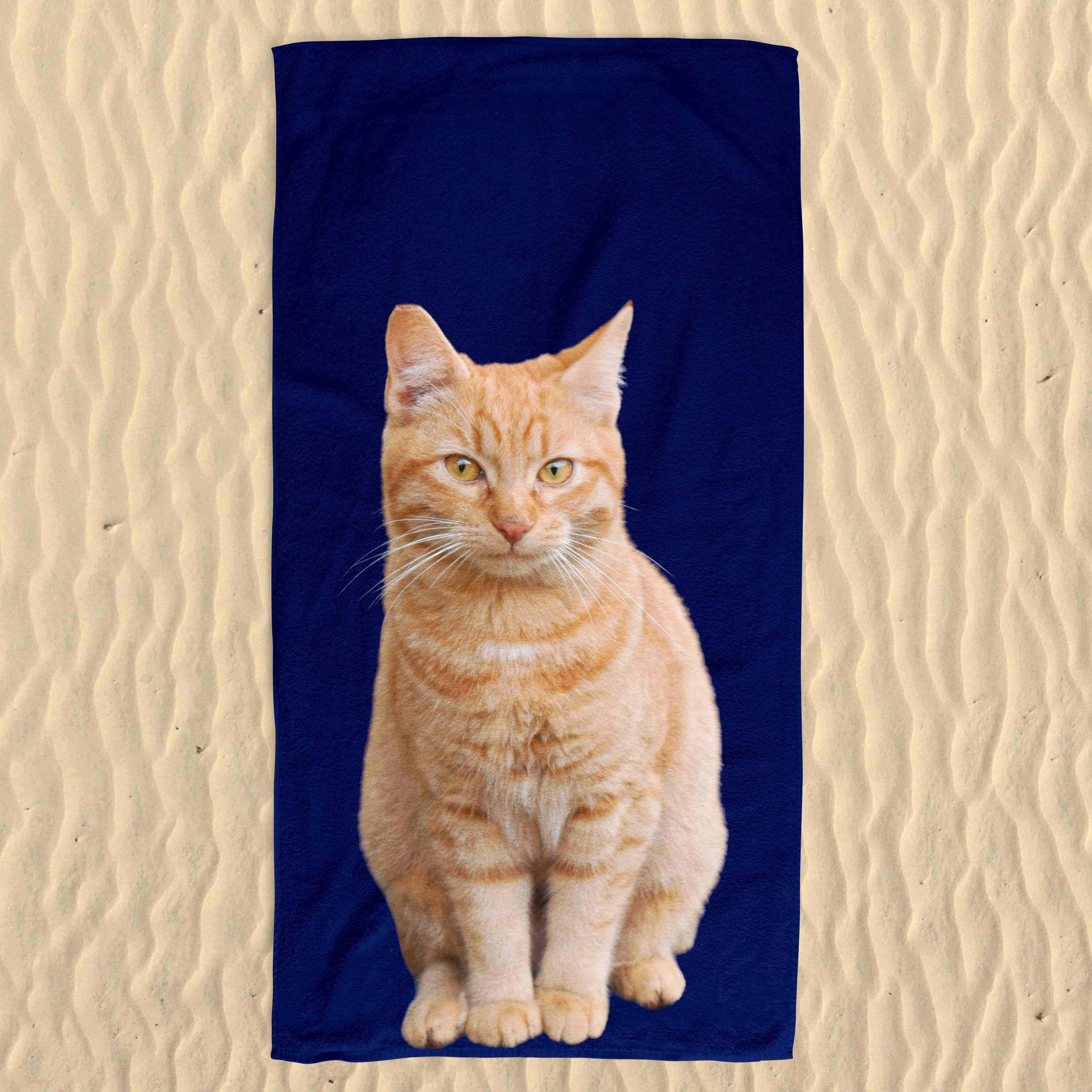 Your Cat Colour Background Beach Towel
