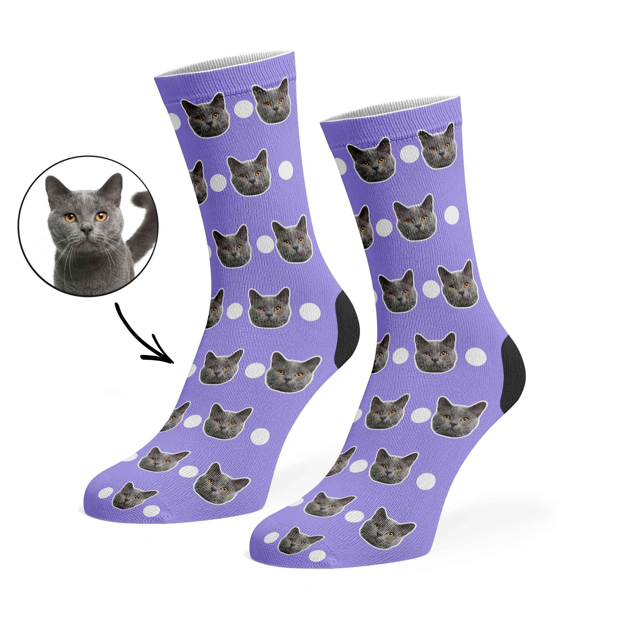 Polka Cat Socks