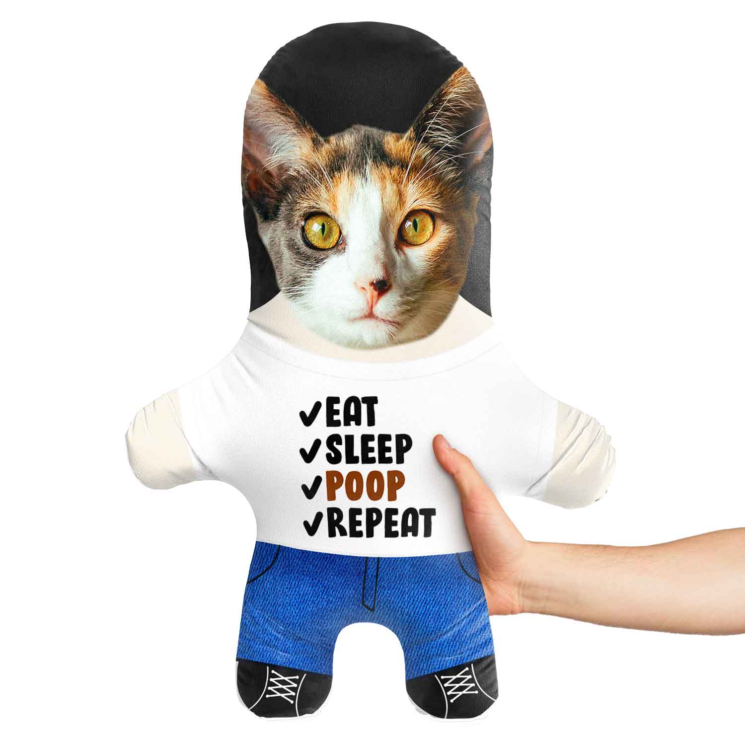 Eat Sleep Poop Repeat Cat Teddy Bear