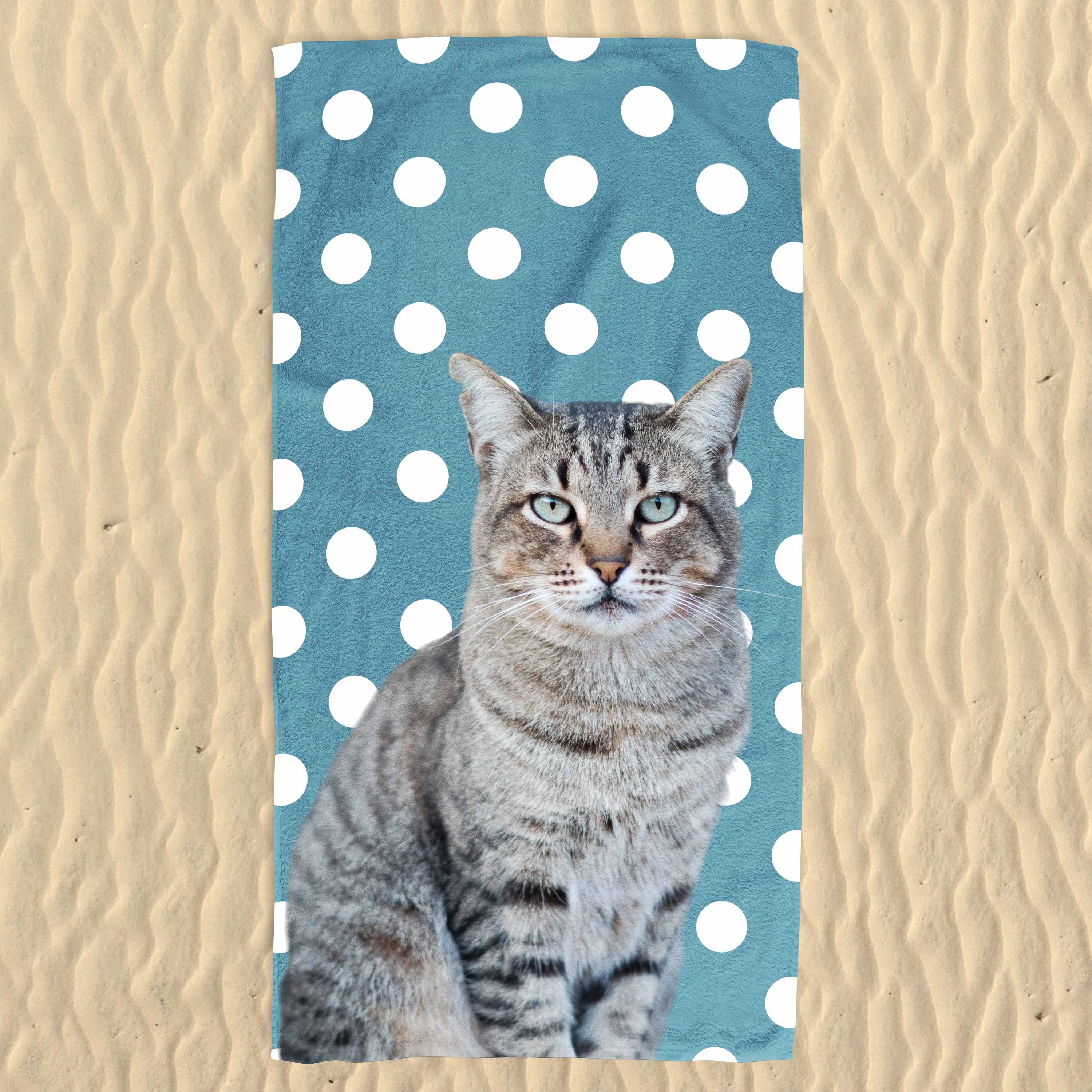 Your Cat Spots Pattern Beach Towel