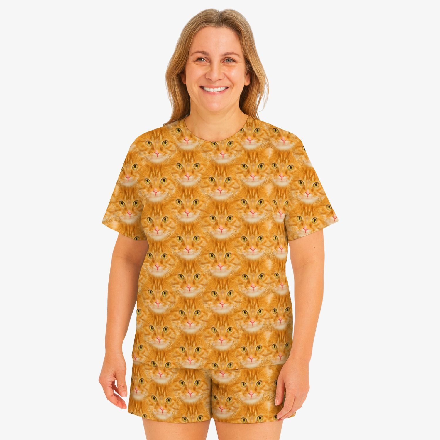 Women's Cat Mash Pyjamas - Shorts Set