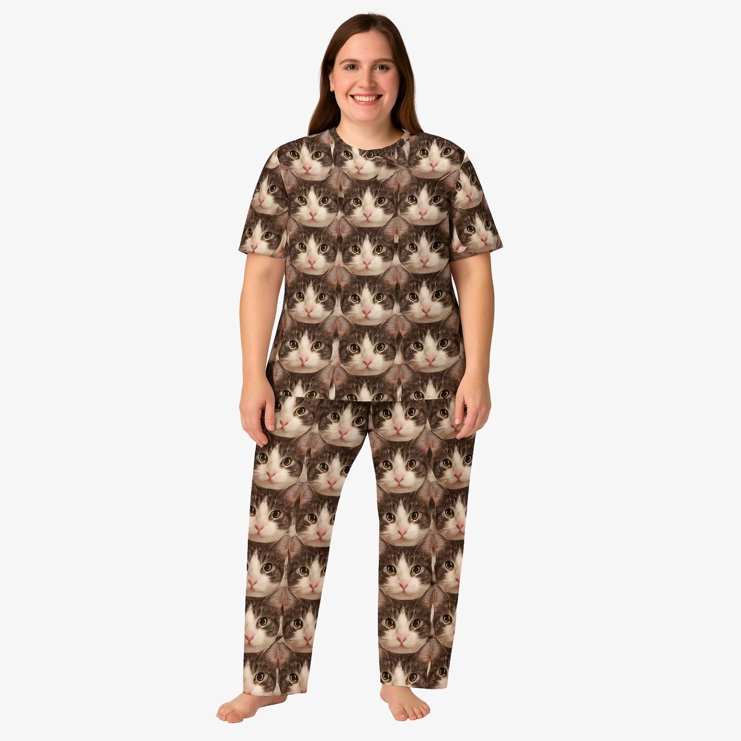 Women's Cat Mash Pyjamas - Trouser Set