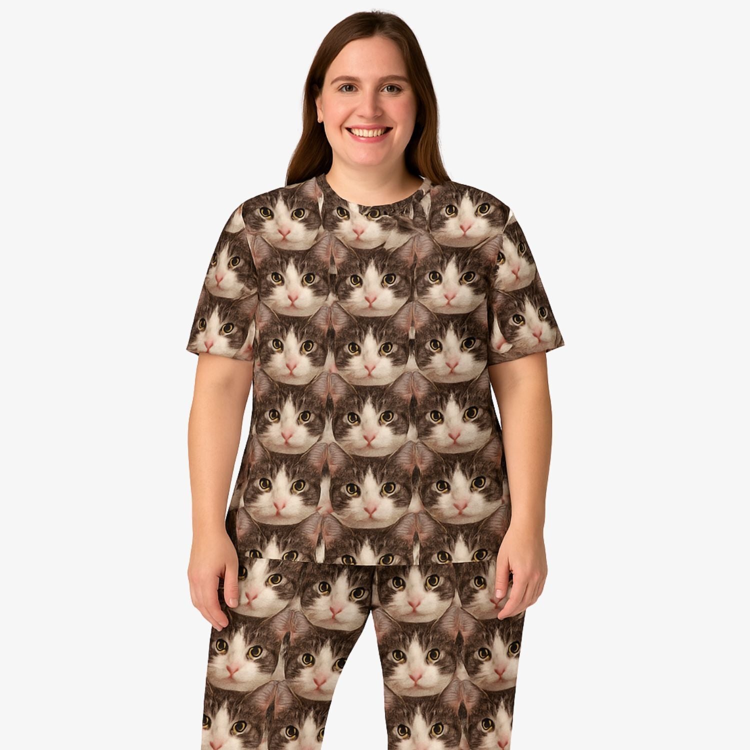 Women's Cat Mash Pyjamas - Trouser Set