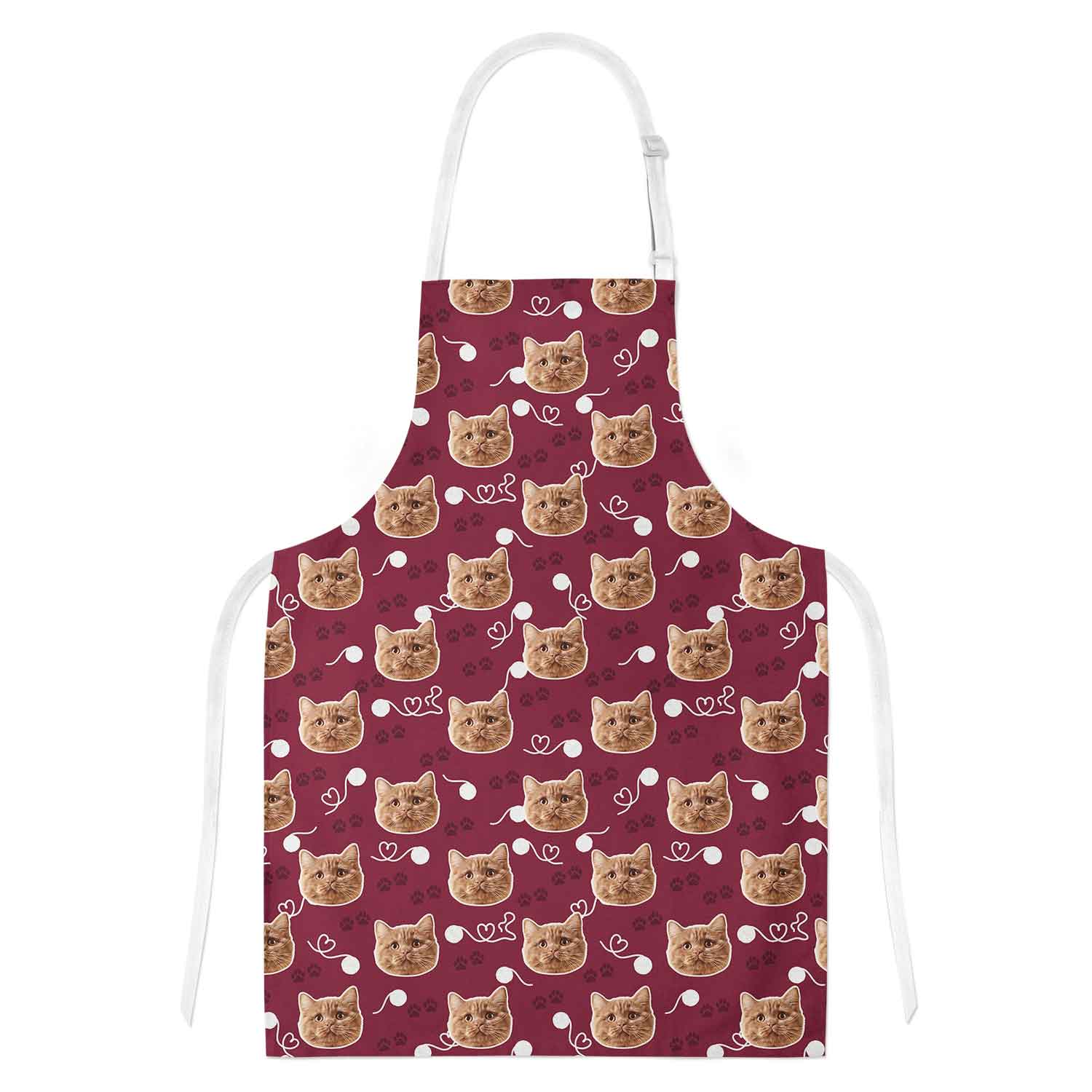 Your Cat Paw Print Personalised Apron