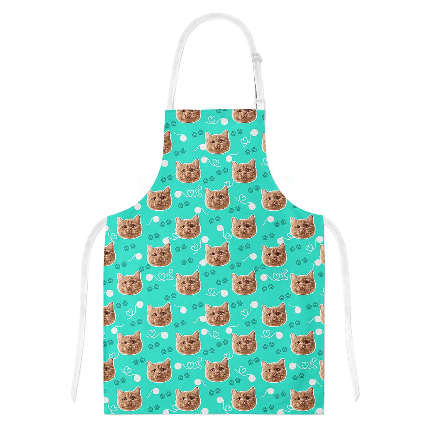 Your Cat Paw Print Personalised Apron