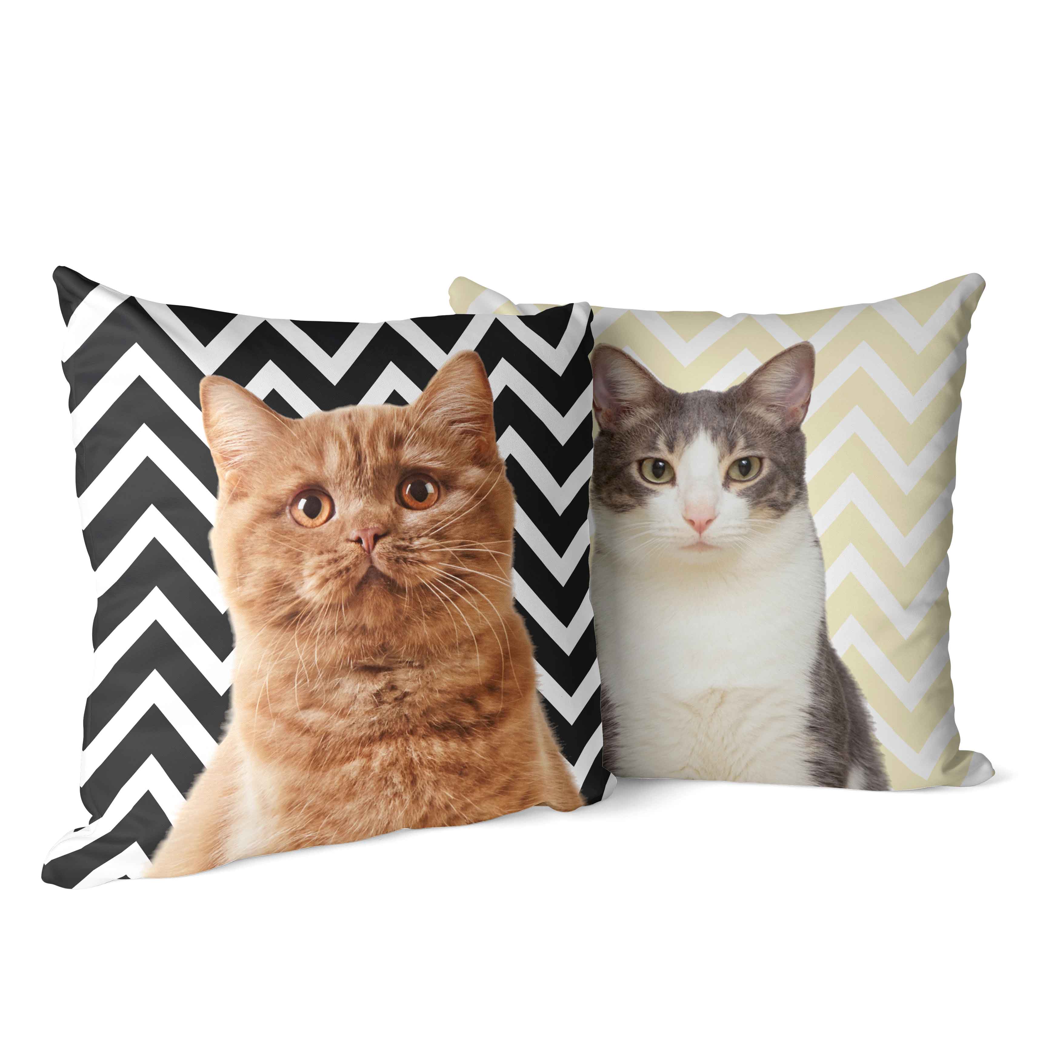 Your Cat Zig Zag Pattern Cushion