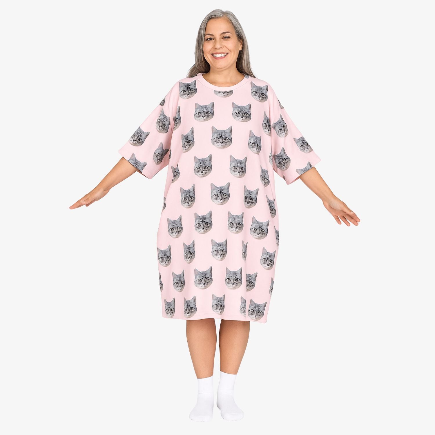 Cat Faces Custom Sleep Tee