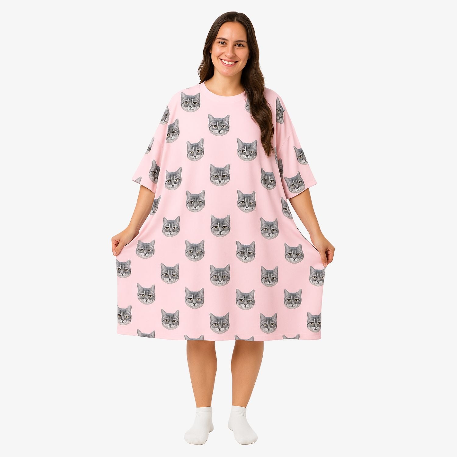 Cat Faces Custom Sleep Tee