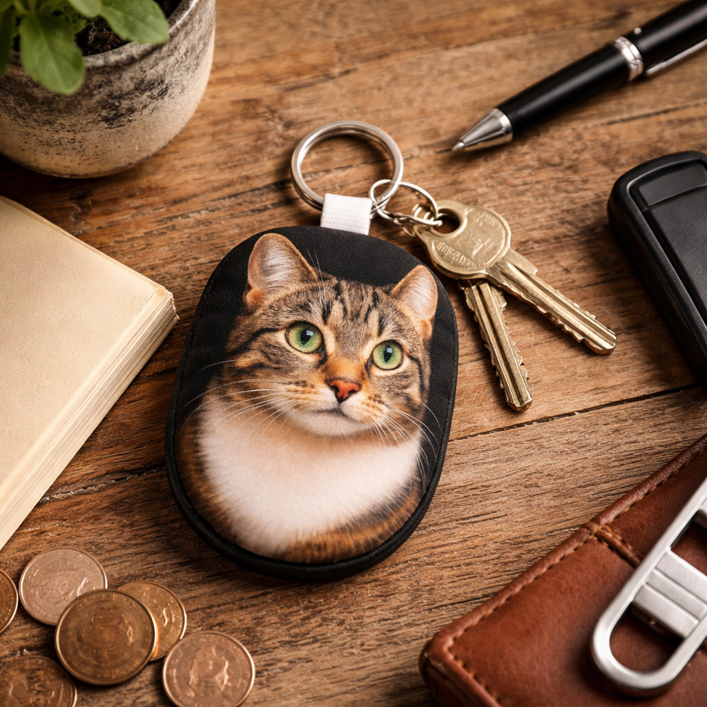 Personalised Cat Keyring