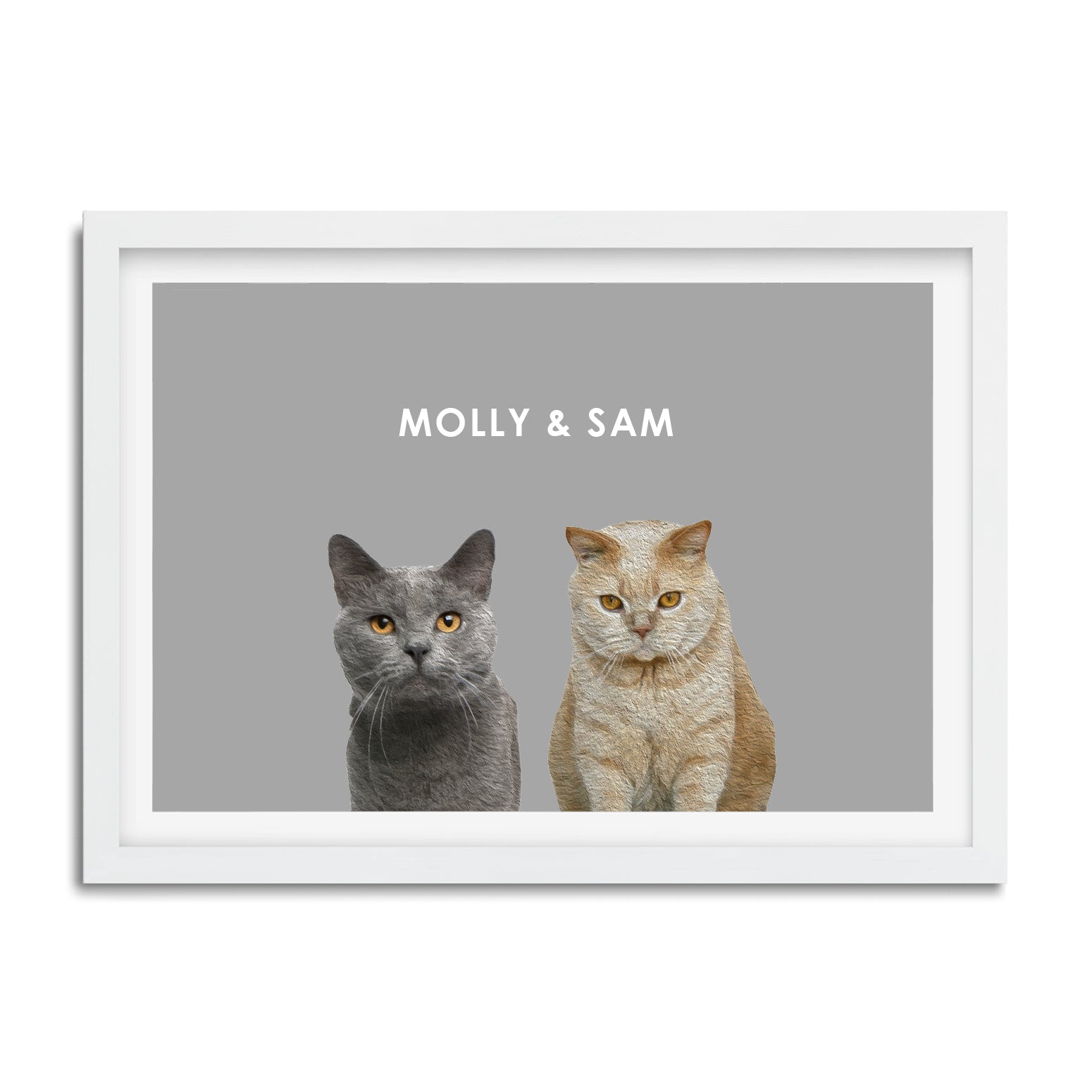 Custom 2 or 3 Cats Portrait