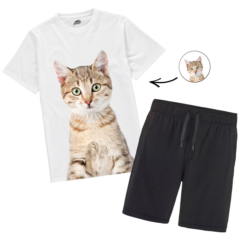 Custom Printed Cat Pyjamas Cat Face Men s PJ s