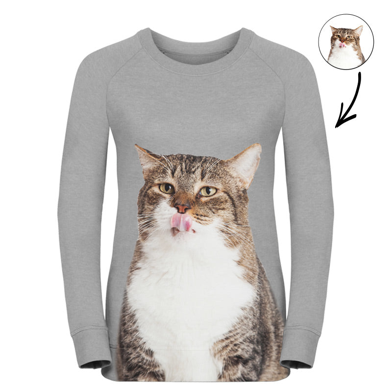 Cat Face Ladies Sweatshirt
