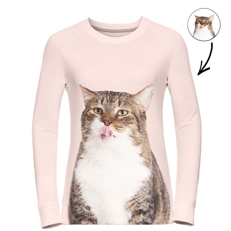 Cat Face Ladies Sweatshirt