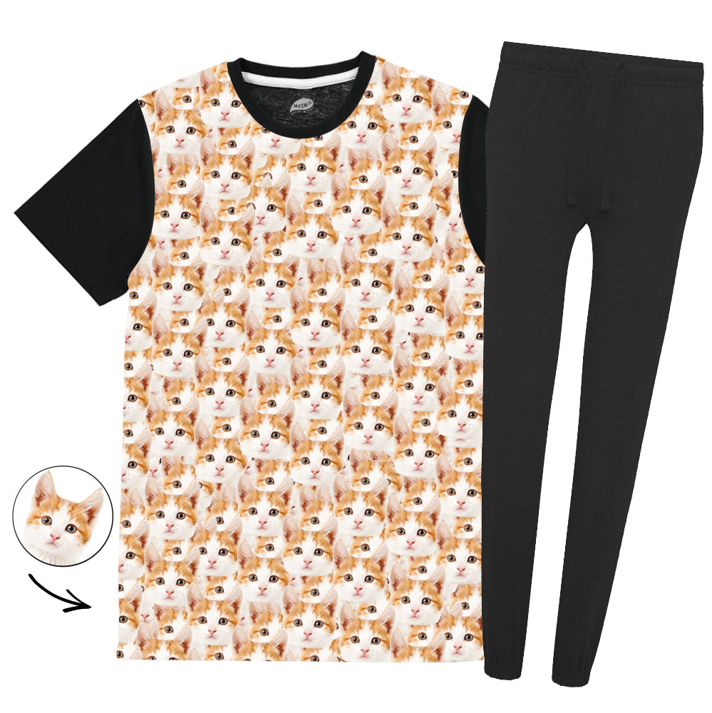 Men's Cat Mash Pyjamas - Shorts Set