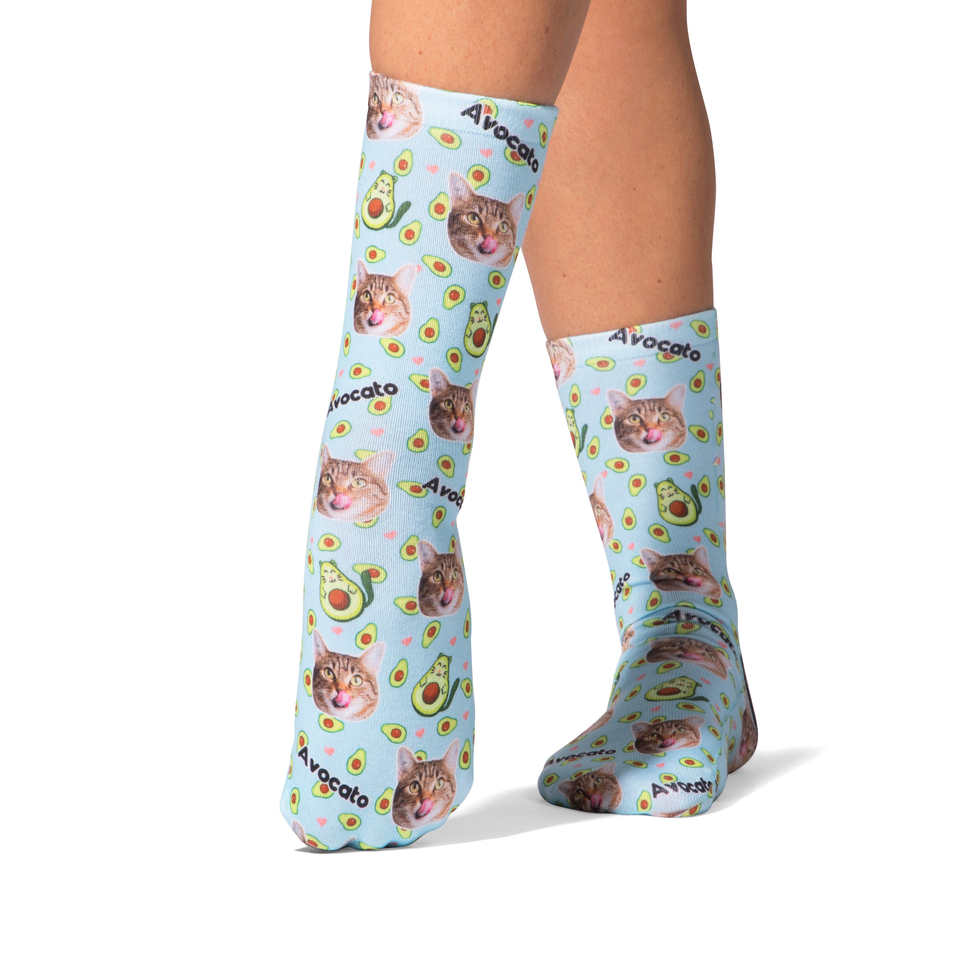 Avocato Personalized Cat Socks