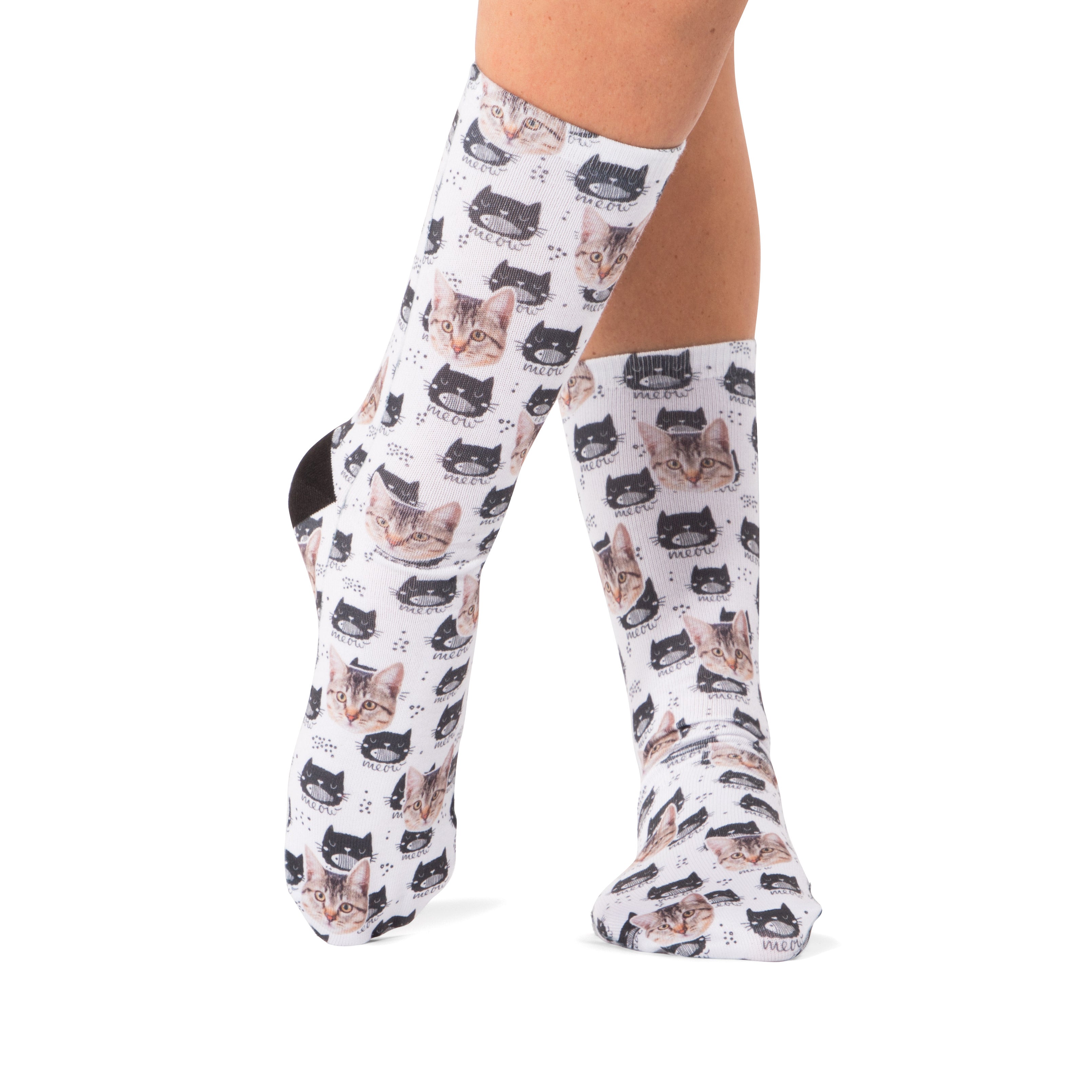 Meow Cat Pattern Socks